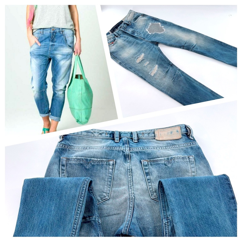 DIESEL EAZEE RELAXED BOYFRIEND LOW WAIST JEANS size 25 W 32 L made in Italy